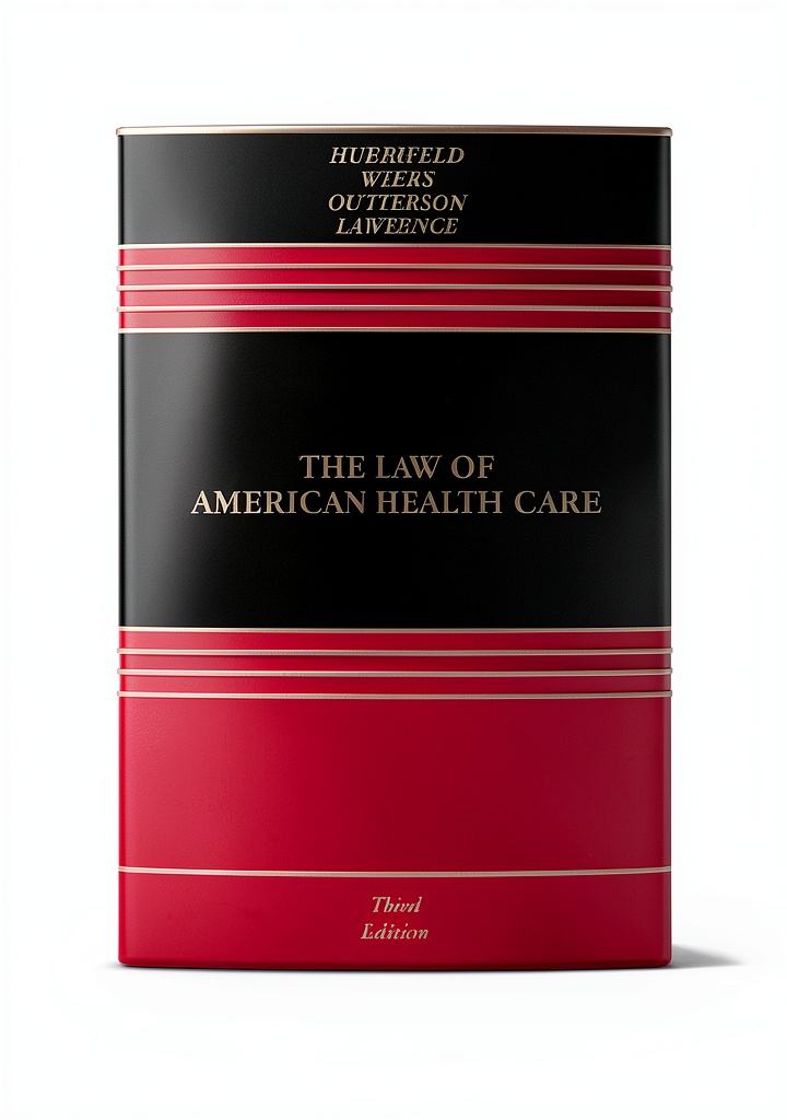 Aspen Health Law eBook displayed on a tablet with highlighted sections
