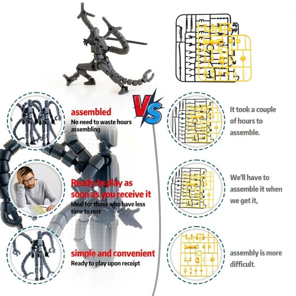 PkghoKids T13 Robot Action Figure Fully Articulated PETG-3