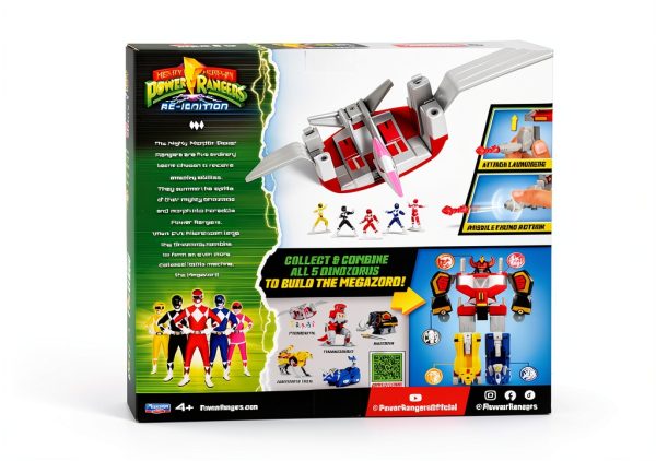 Mighty Morphin Power Rangers Pterodactyl Dinozord Action-8
