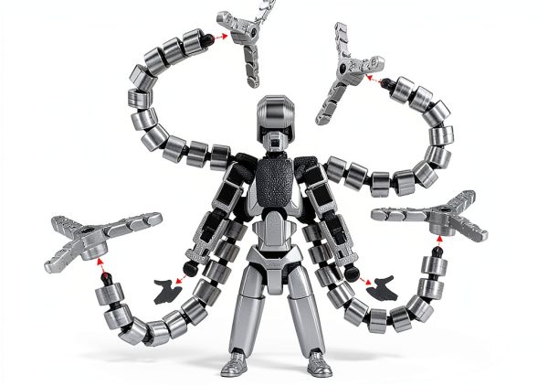 PkghoKids T13 Robot Action Figure Fully Articulated PETG-7