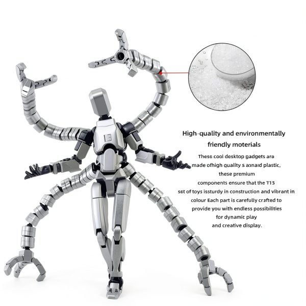 PkghoKids T13 Robot Action Figure Fully Articulated PETG-6