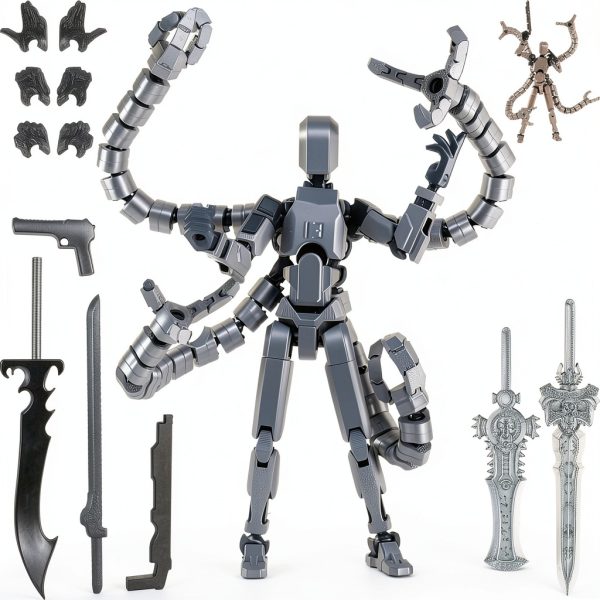 PkghoKids T13 Robot Action Figure Fully Articulated PETG-1