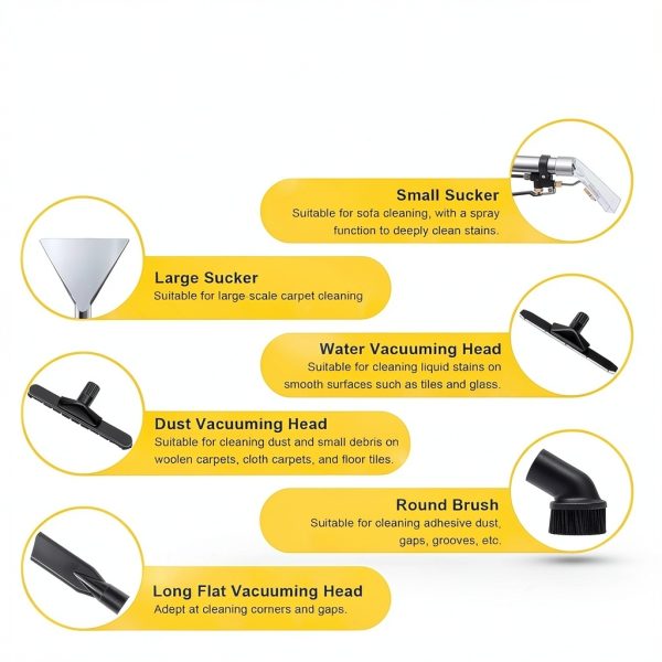 Commercial Carpet Cleaner Machine LIAPDG 1034W 2-in-1 Tanks 6 Tools-2