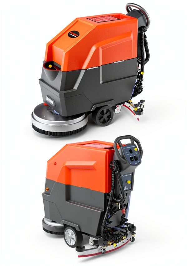 Walk Behind Floor Scrubber HANTINSTOM 20in Wide 14.5 Gal Tank 4Hour-3
