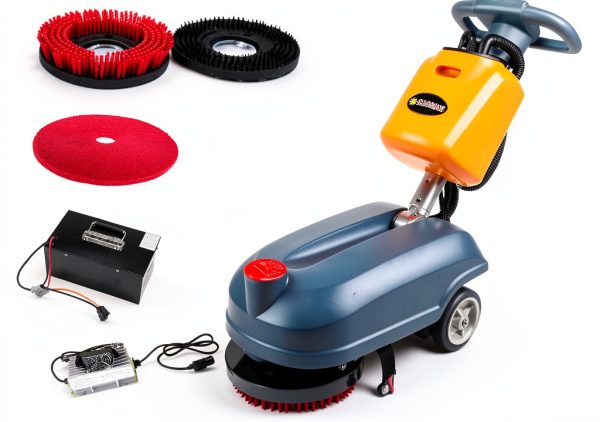 Commercial Compact Floor Scrubber Dryer SUNMAX RT15+ Orange 14"-0