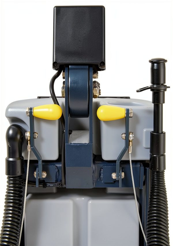 Battery Powered Walk Behind Floor and Carpet Scrubber Buffer Polisher Machine, 16" Brush, 21.5" Squeegee Width, 6.5 gal Tank, Brush Speed 200 RPM, Includes a Hard Brush Soft Brush and 3 Scouring pads-7